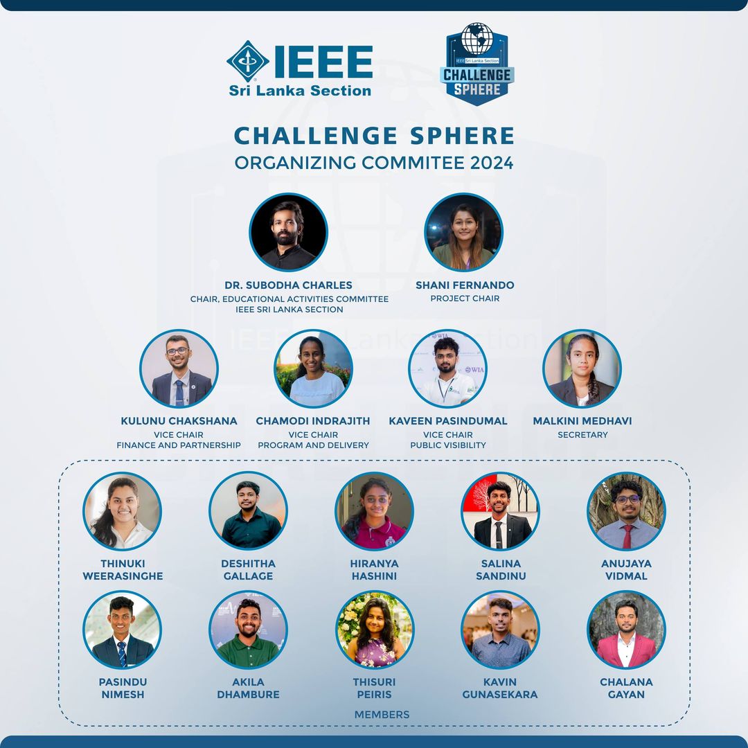 You are currently viewing IEEE Sri Lanka – Challenge Sphere Organizing Committee